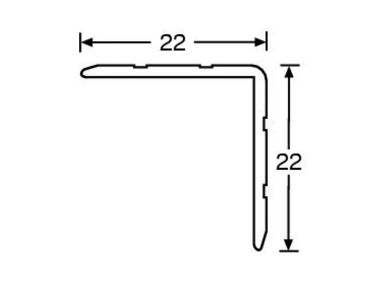 Adam Hall Hardware 6109 - Aluminium Case Angle 22 x 22 mm *Pris per meter 